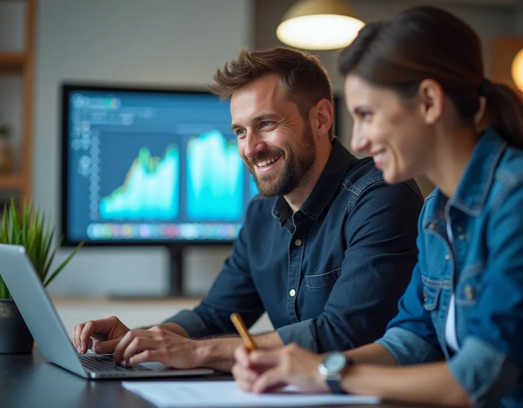 Digital marketing strategy session with advisor